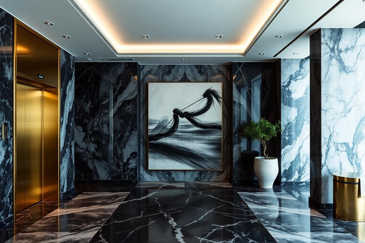 Elegant London residence lobby with concierge service